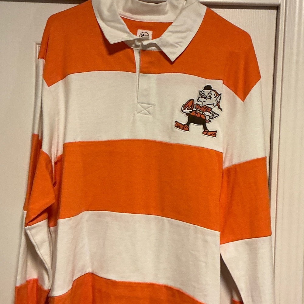 47 Orange and White Polo Shirt